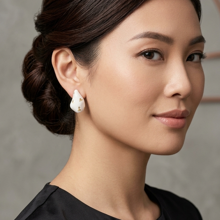 Ivory Whisper Studs