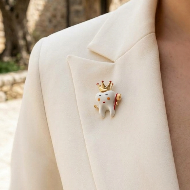 Little Crown Tooth Brooch
