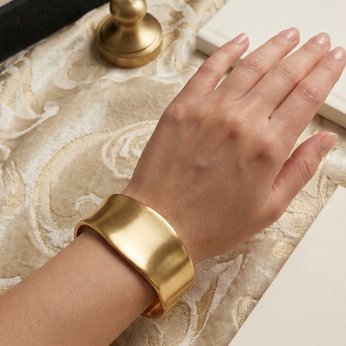 Golden Minimal Hand Cuff