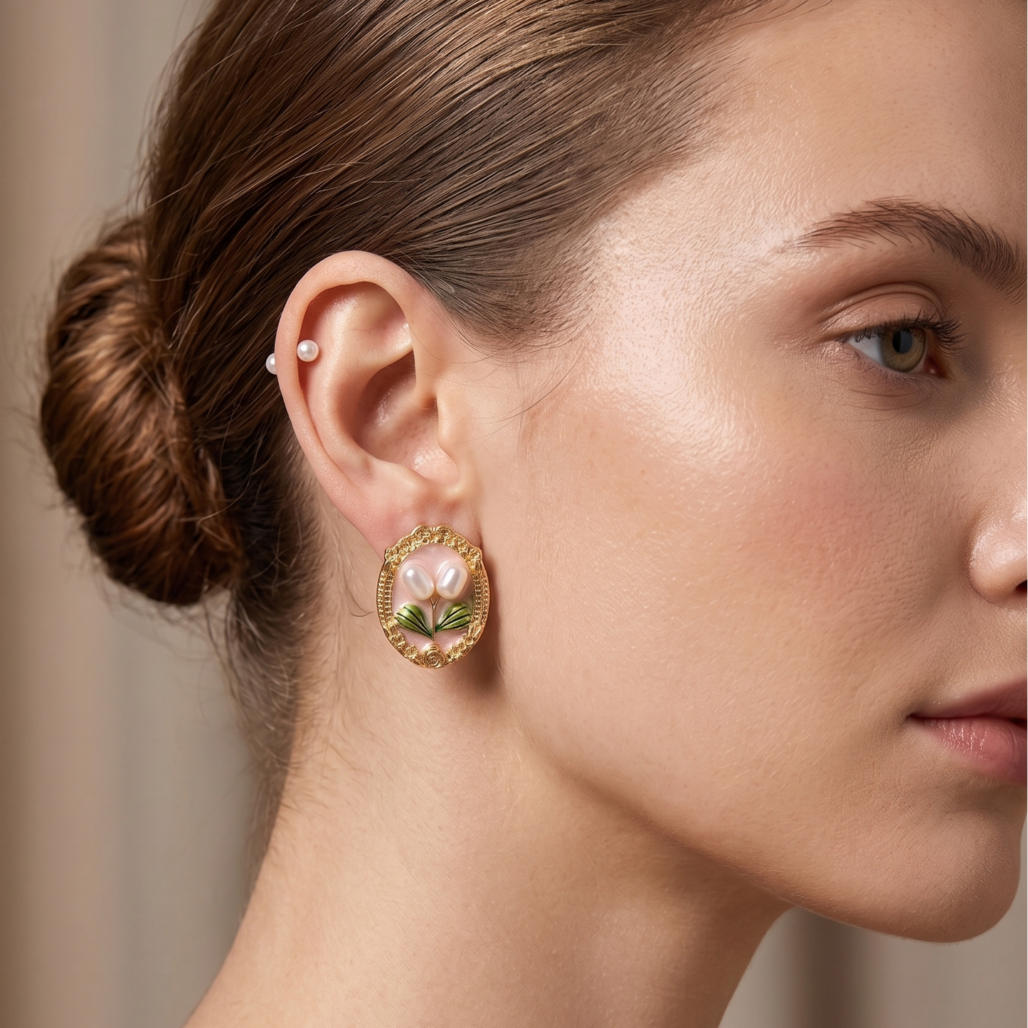 Pink Blossom Studs