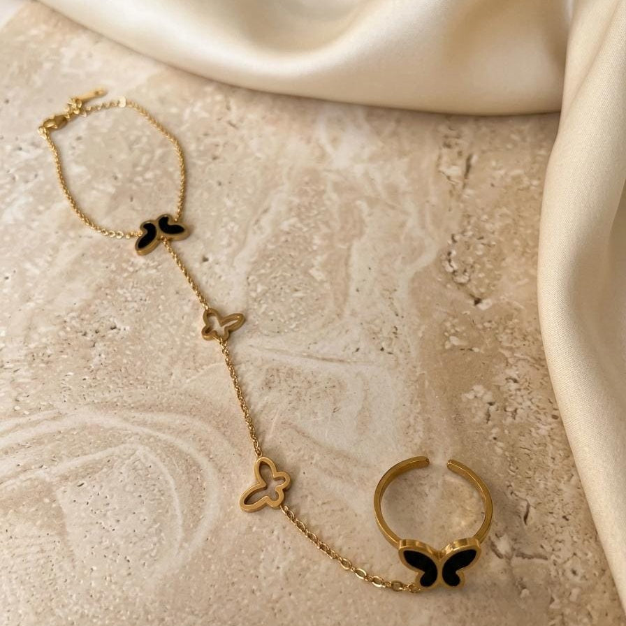Midnight Flutter Hand Chain