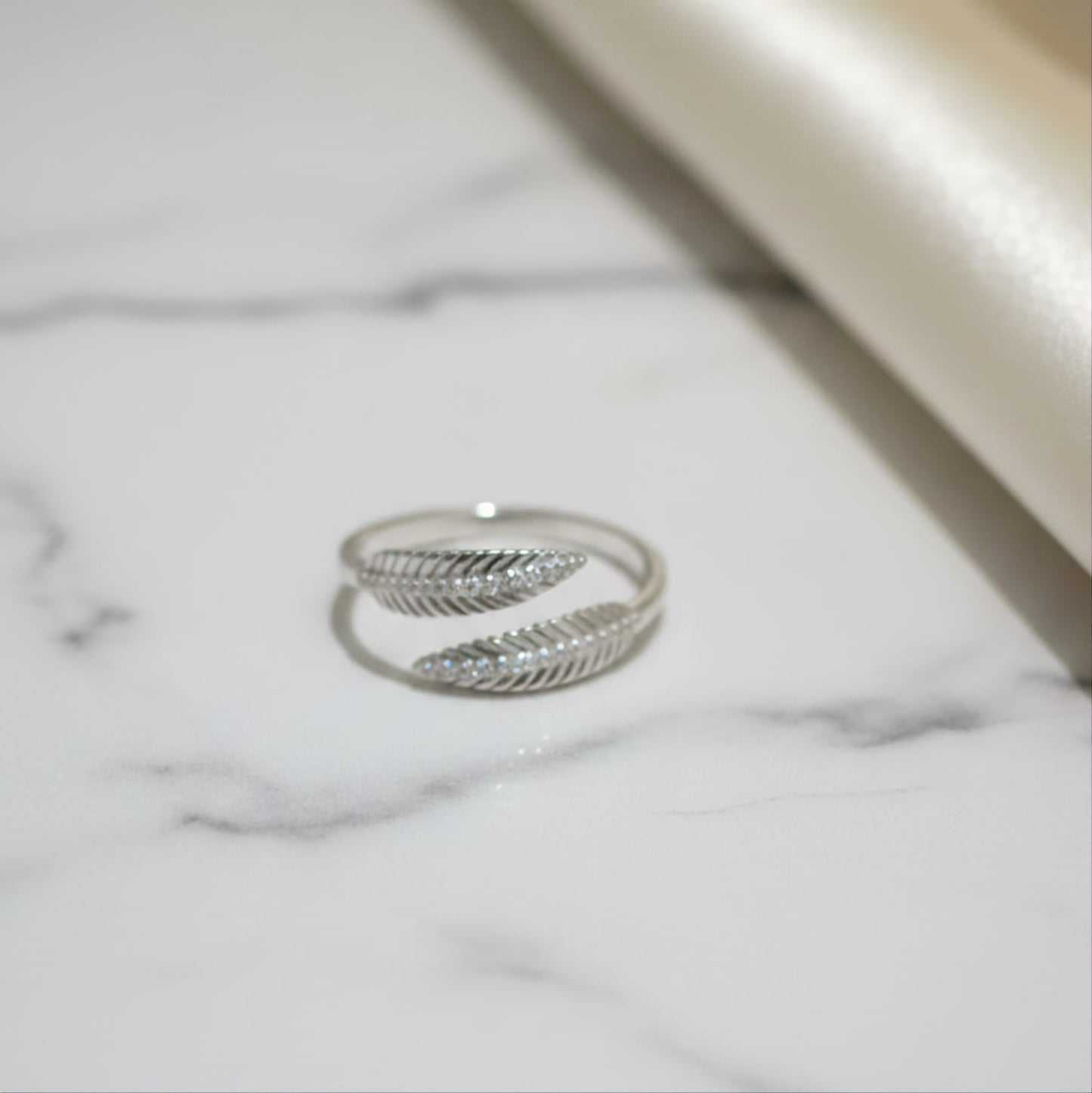 Silver Leaf Wrap Ring