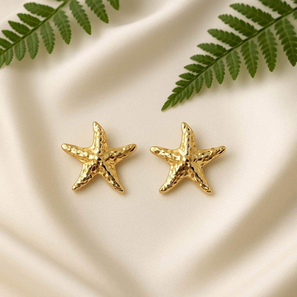 Golden Tide Starfish Studs