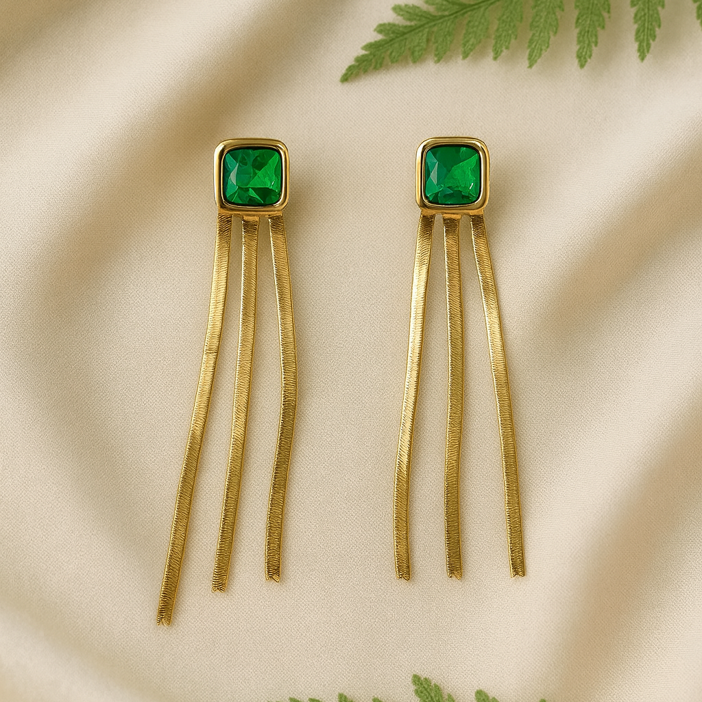 Emerald Cascade Earrings