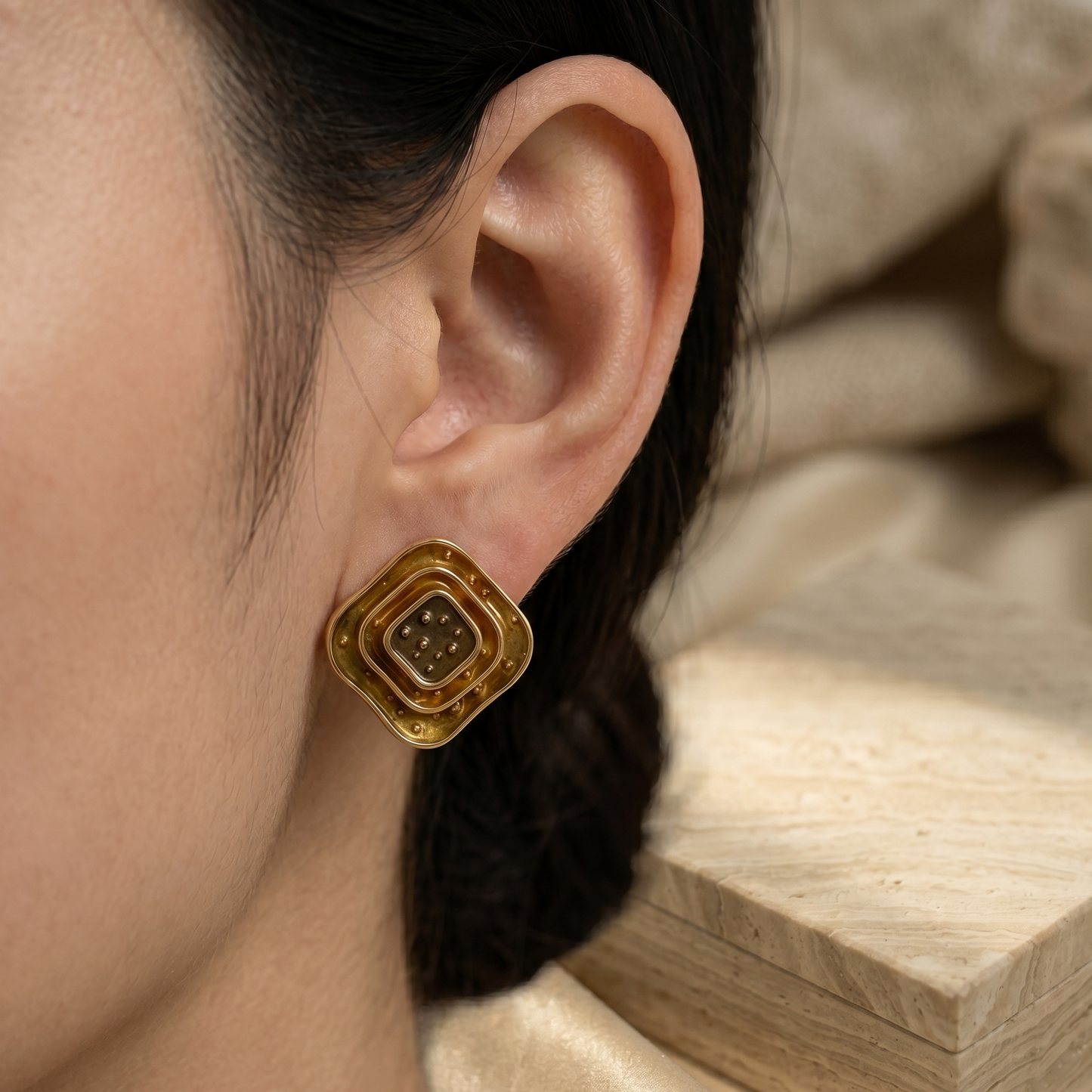 Vintage Ember Studs