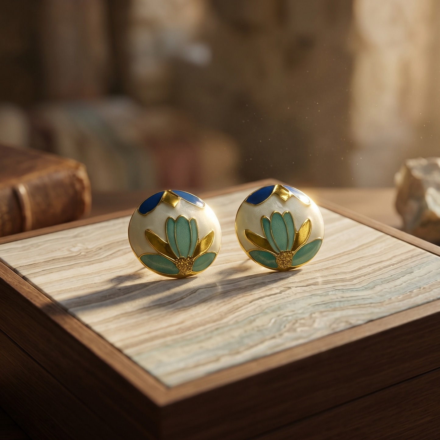 Celeste Bloom Enamel Studs
