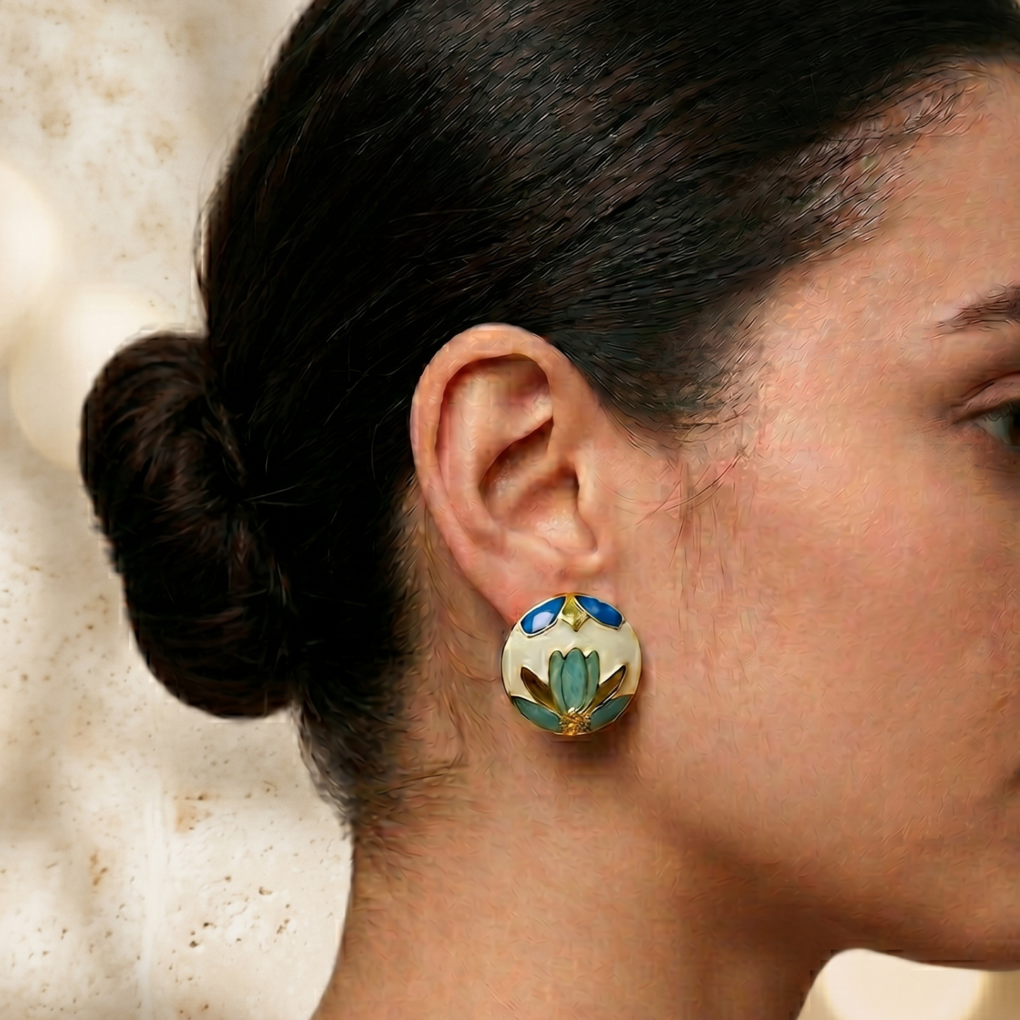 Celeste Bloom Enamel Studs