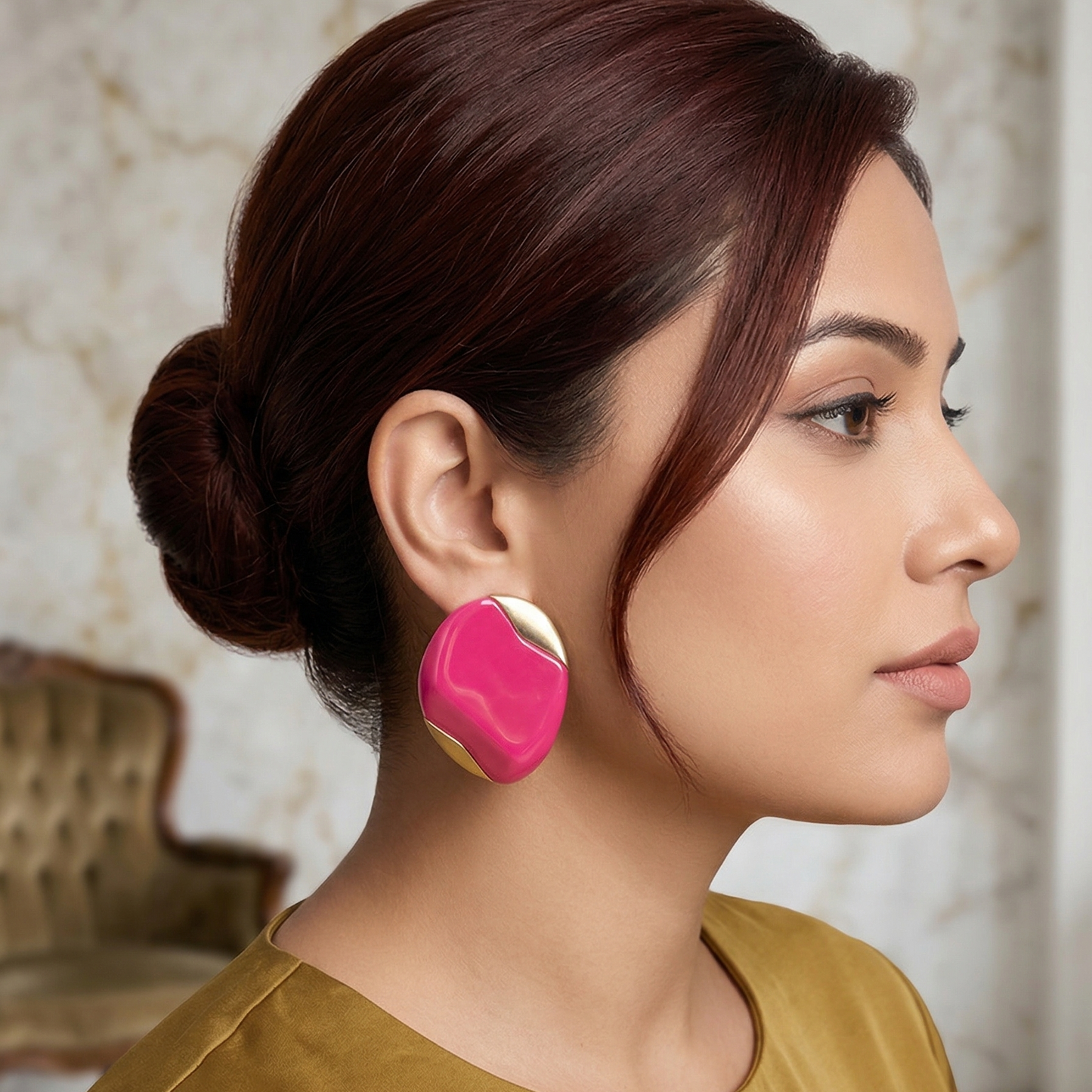 Blush Luxe Statement Studs