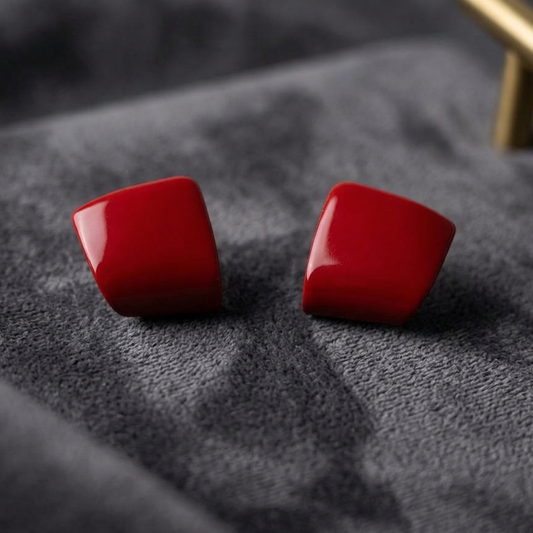 Scarlet Curve Studs