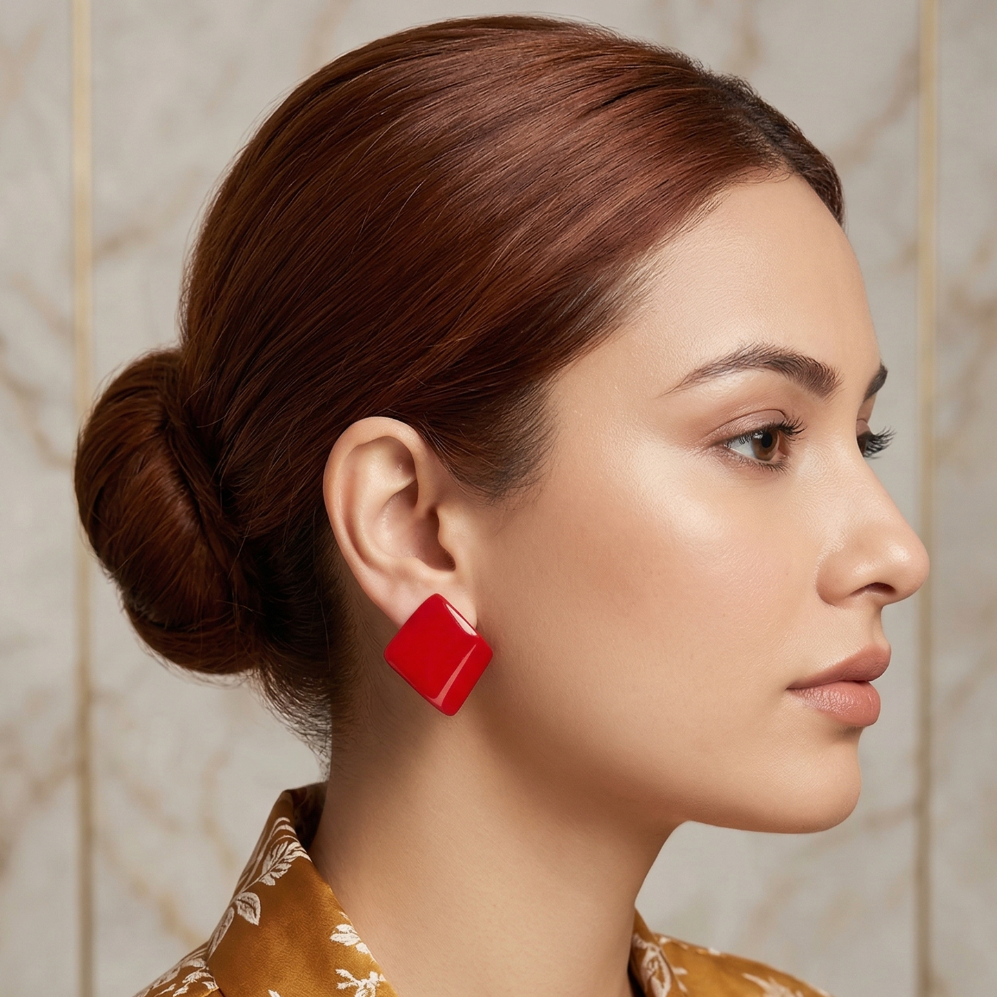 Scarlet Curve Studs