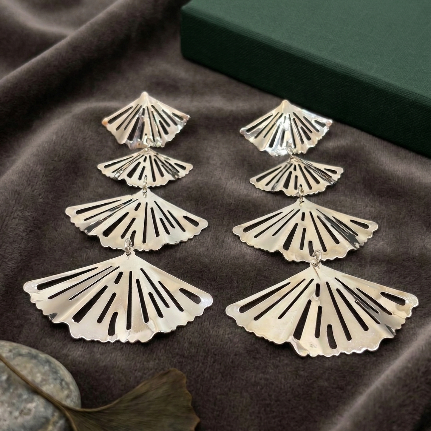 Cascade Fan Statement Earrings