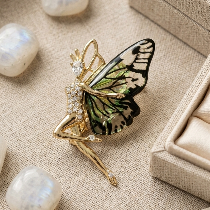 Enchanted Butterfly Fairy Brooch