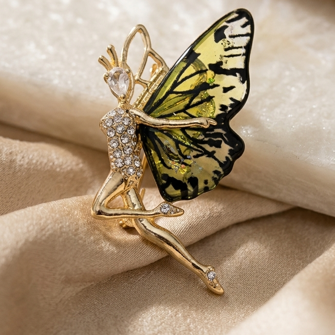 Enchanted Butterfly Fairy Brooch