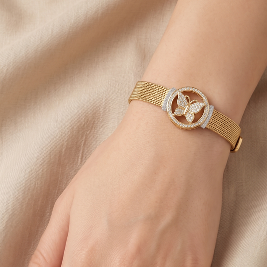 Flutter Charm Mesh Bracelet