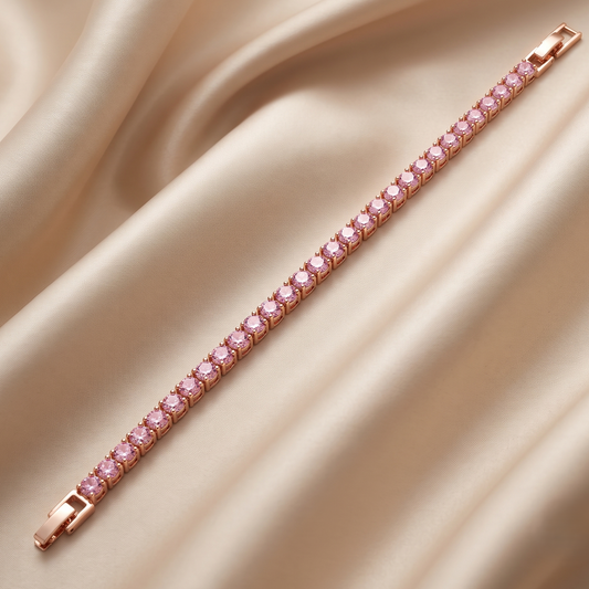 Blush Radiance Tennis Bracelet