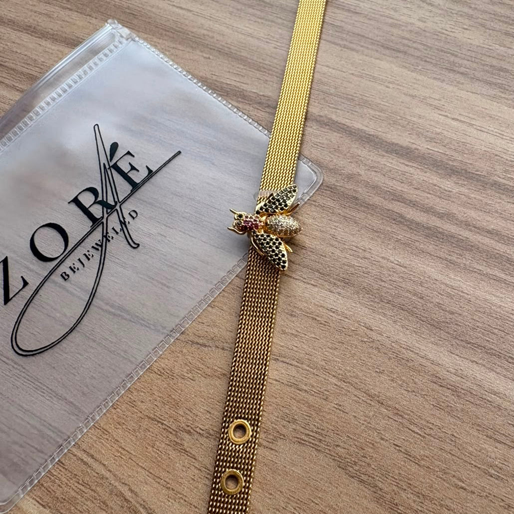 Queen Bee Mesh Bracelet