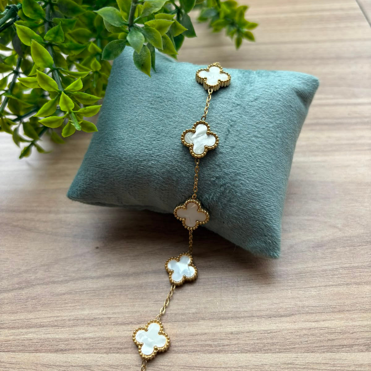Emerald Duo Clover Bracelet