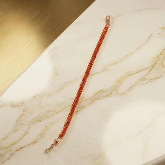 Ember Red Tennis Bracelet
