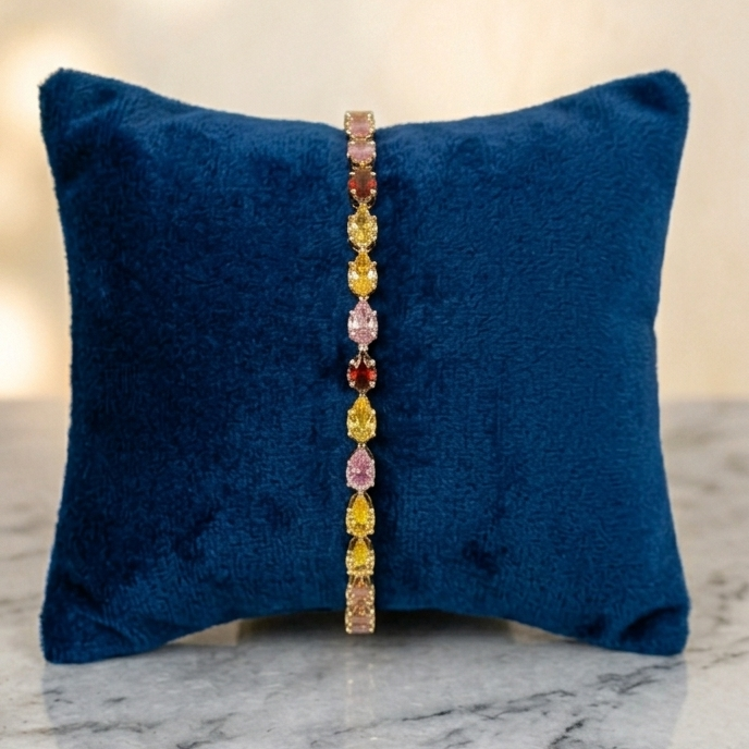 Multi-Gemstone Tennis Bracelet