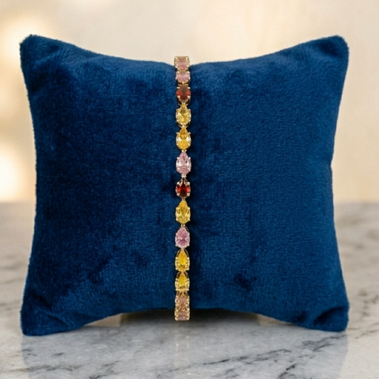 Multi-Gemstone Tennis Bracelet