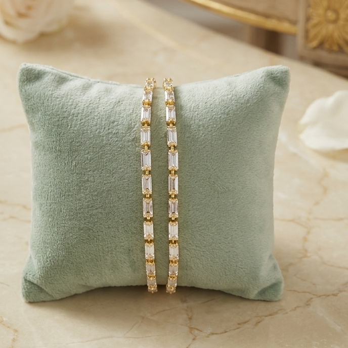 The Lumina Baguette Tennis Bracelet