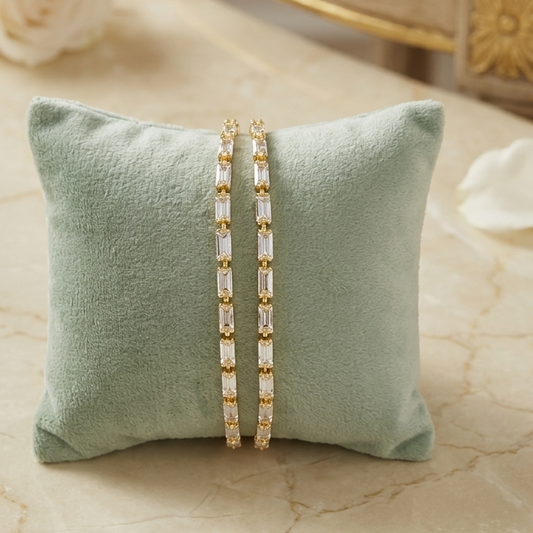 The Lumina Baguette Tennis Bracelet