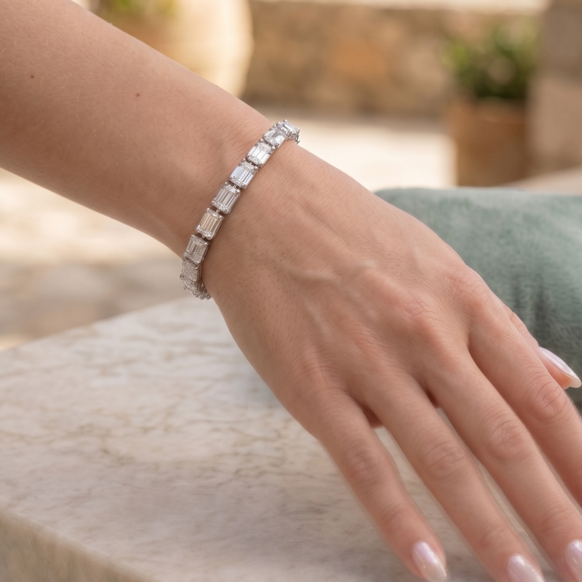 Celeste Baguette Crystal Bracelet