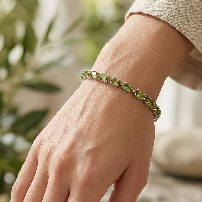 Olive Luxe Crystal Bracelet