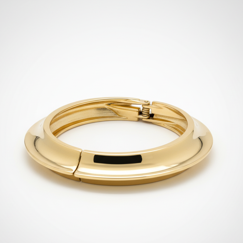 Classic Gold Dome Bangle Bracelet