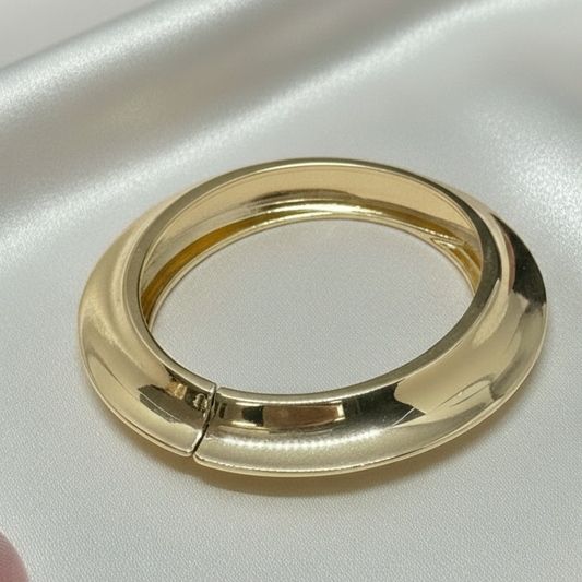 Classic Gold Dome Bangle Bracelet