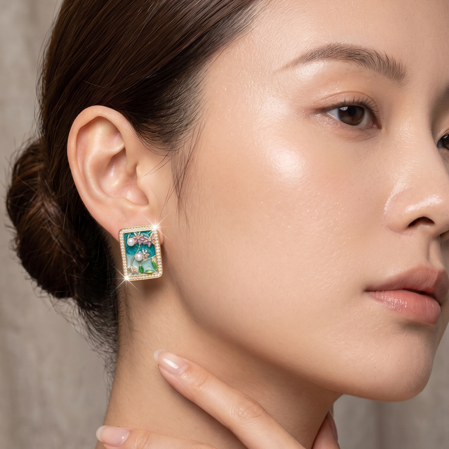Botanical Pearl Studs
