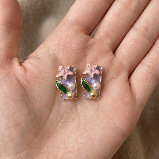 Lilac Bloom Studs