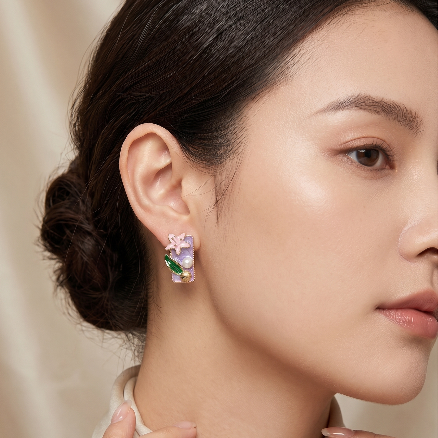 Lilac Bloom Studs