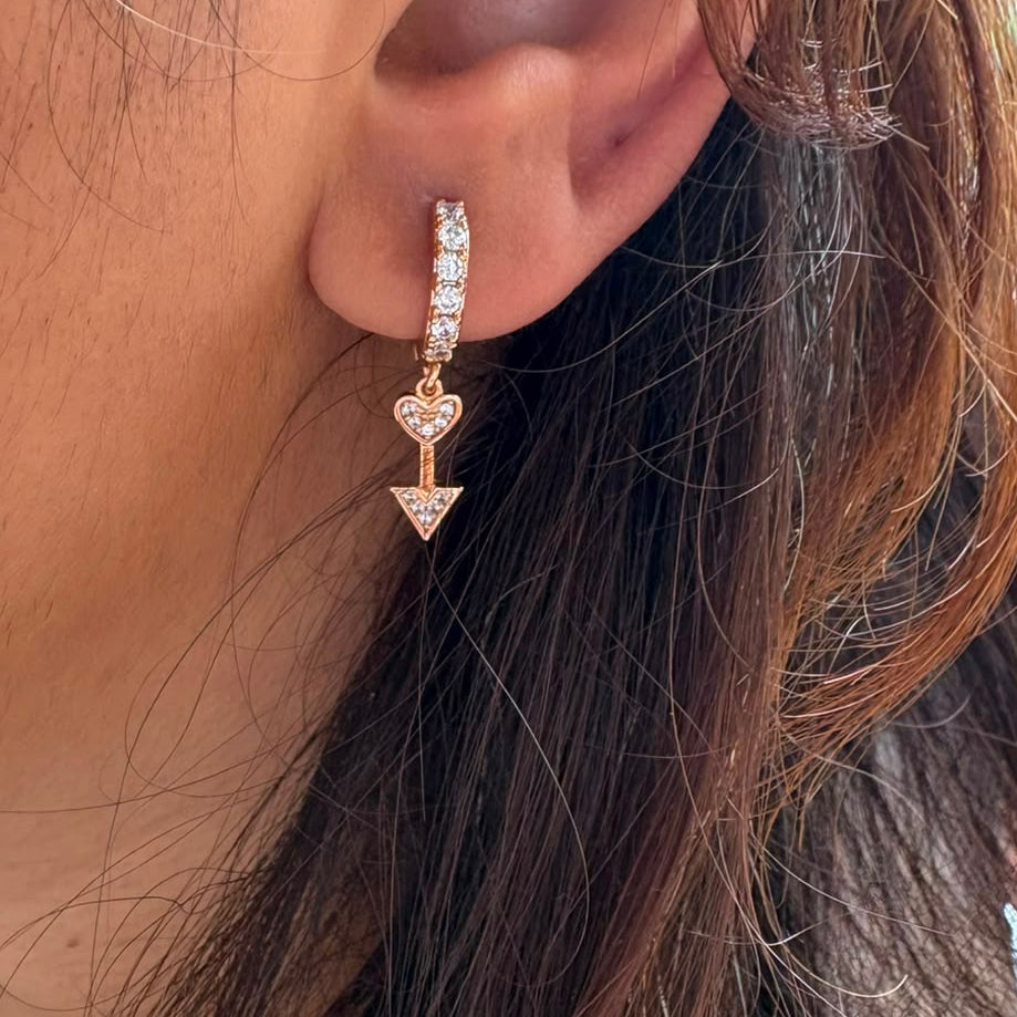 Cupid’s Arrow Hoop Earrings