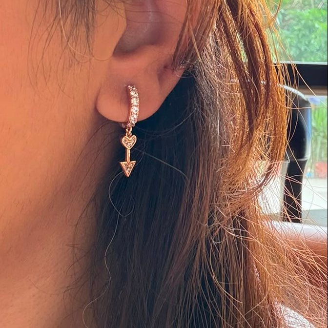 Cupid’s Arrow Hoop Earrings