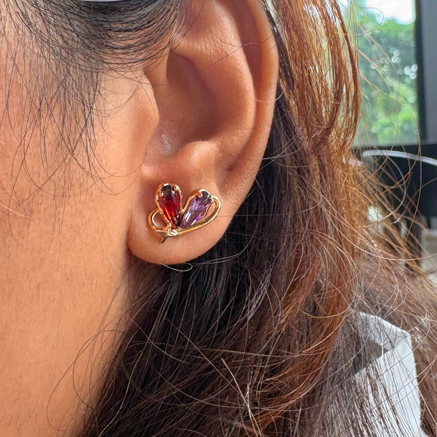 Butterfly Heart Earrings