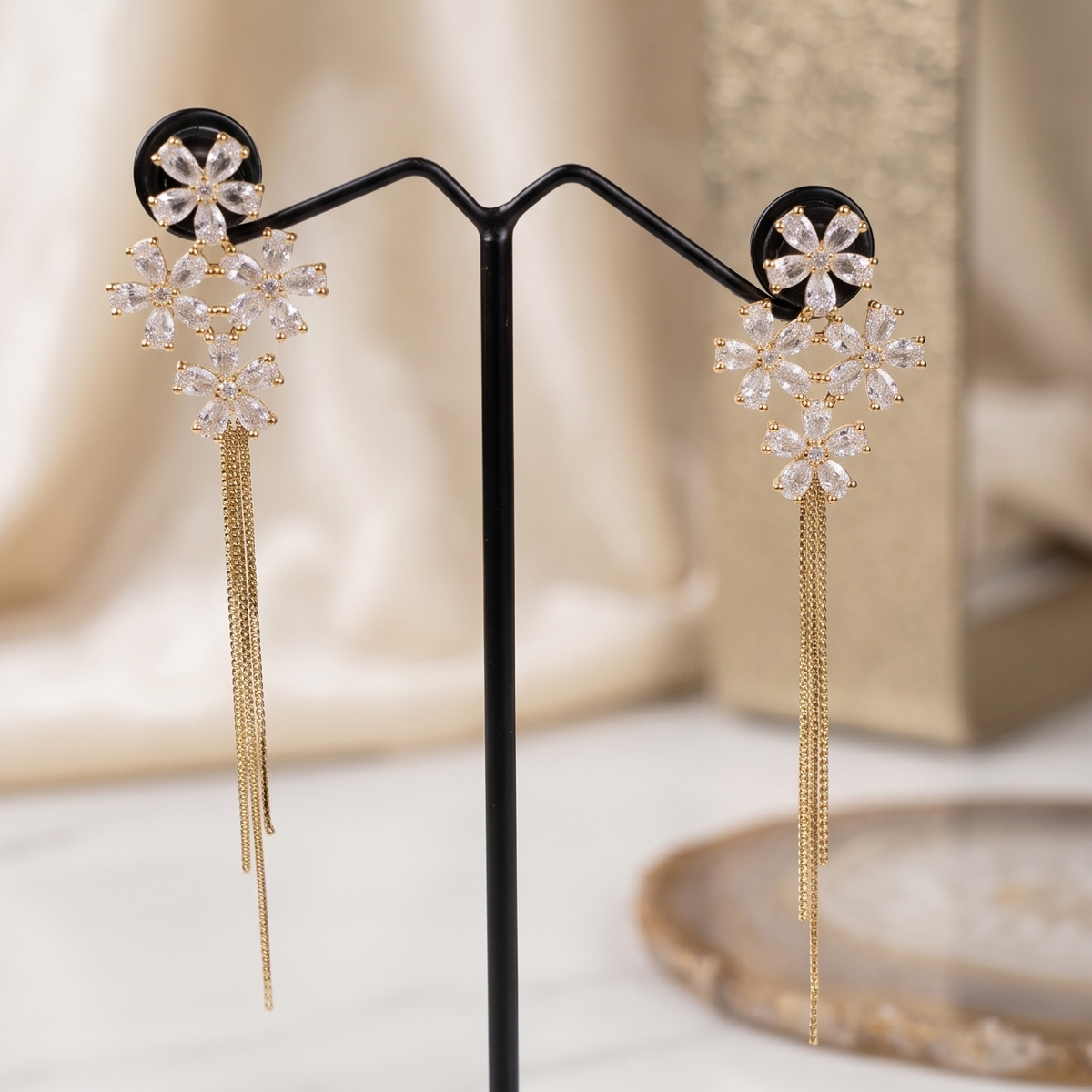 Fleuré Cascade Floral Earrings