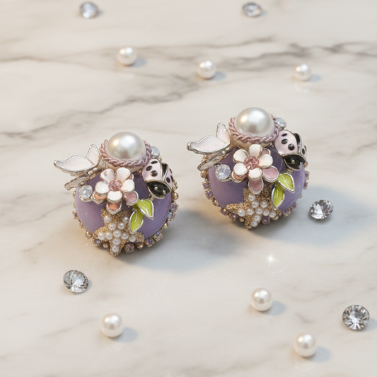 Pearl Garden Handcrafted Stud