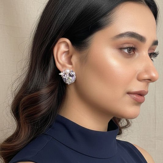 Pearl Garden Handcrafted Stud