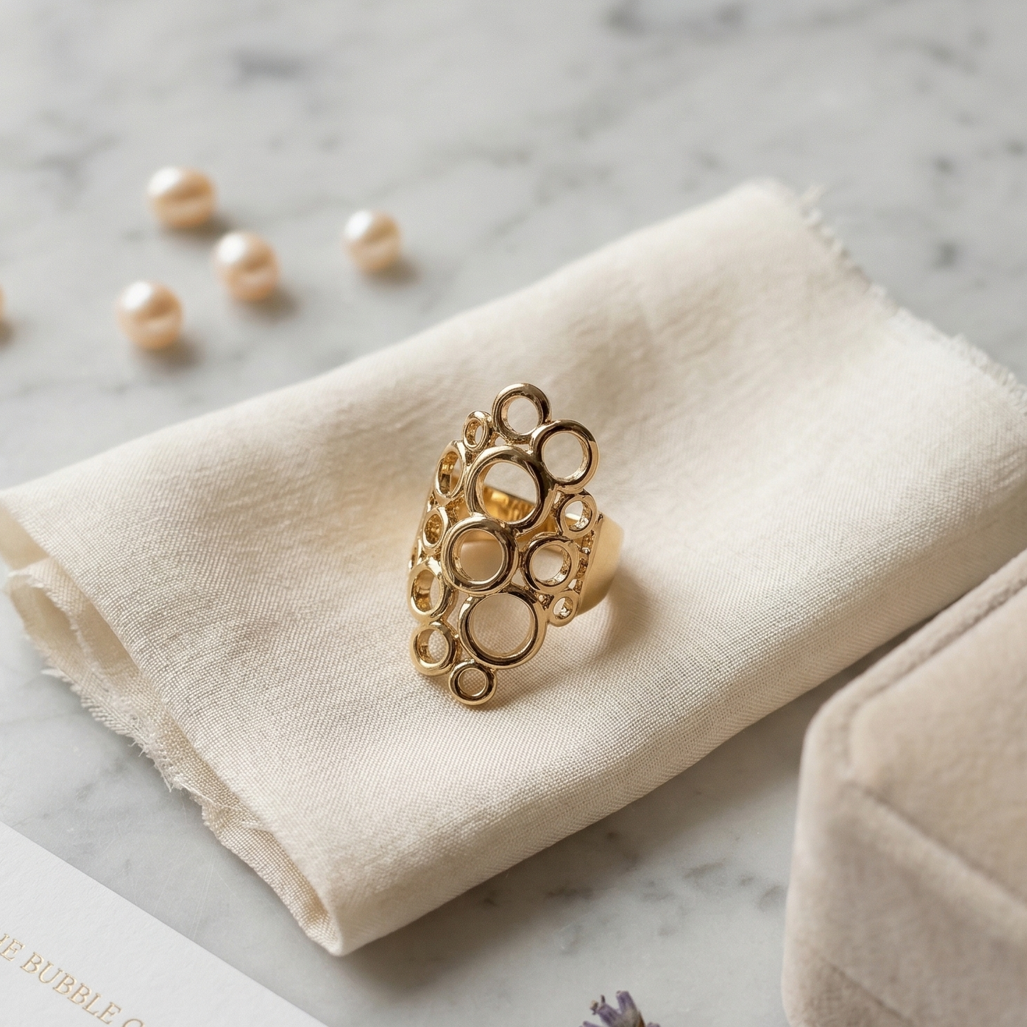 Golden Honeycomb Ring