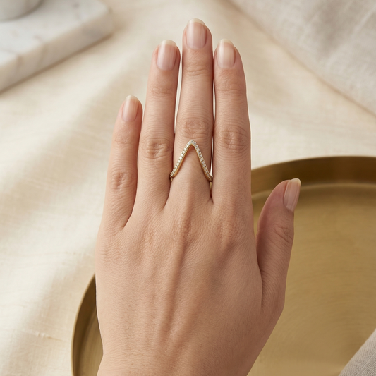 V Spark Ring - Gold