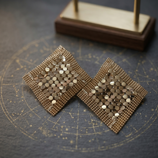Gold Mesh Earrings