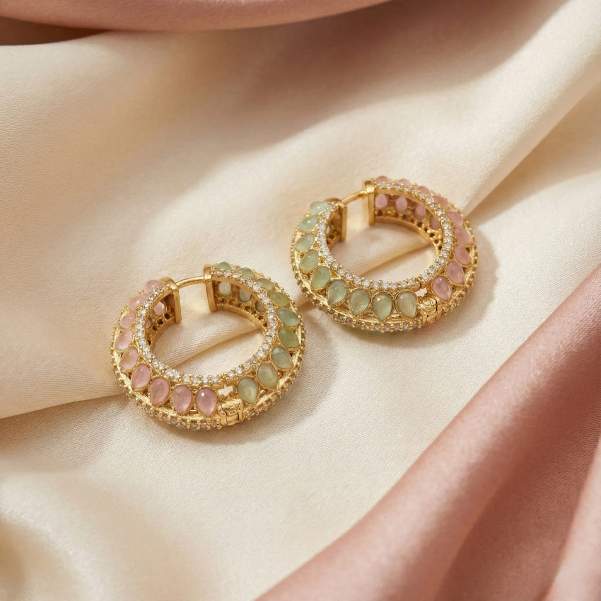 Pastel Bloom Hoops