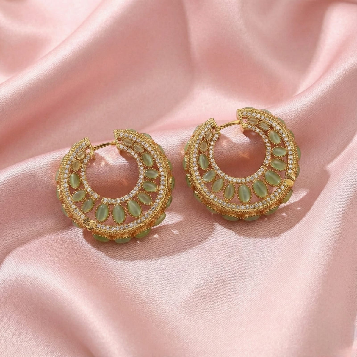Emerald Aura Hoops