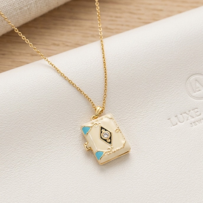 Gold Secret Keeper Locket Necklace