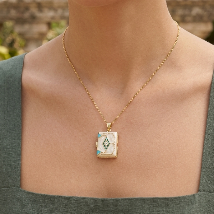 Gold Secret Keeper Locket Necklace