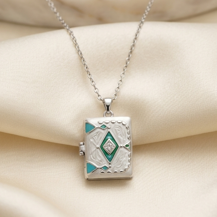 Silver Secret Keeper Locket Necklace