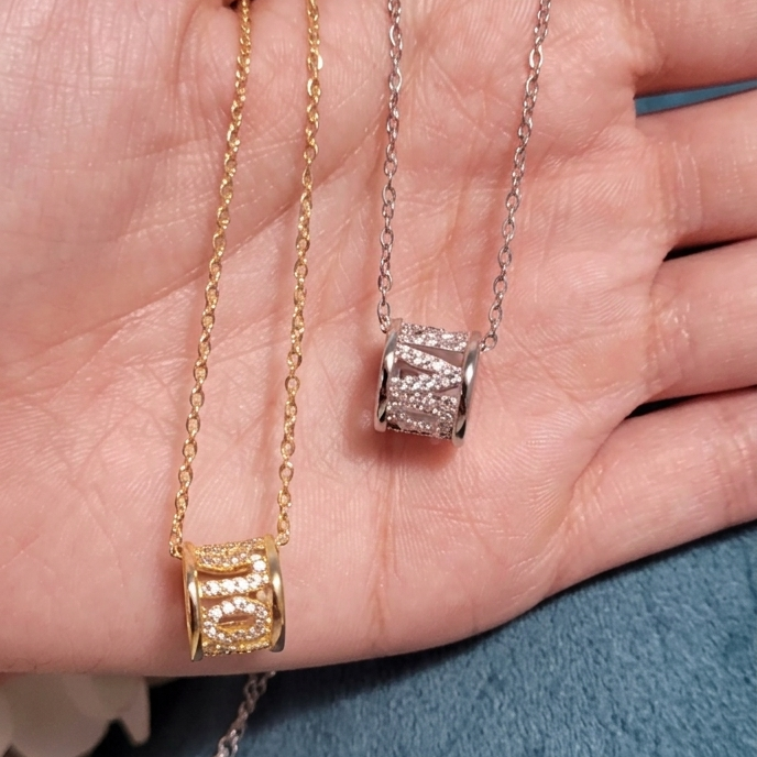 Silver Barrel Loveyou Neckchain