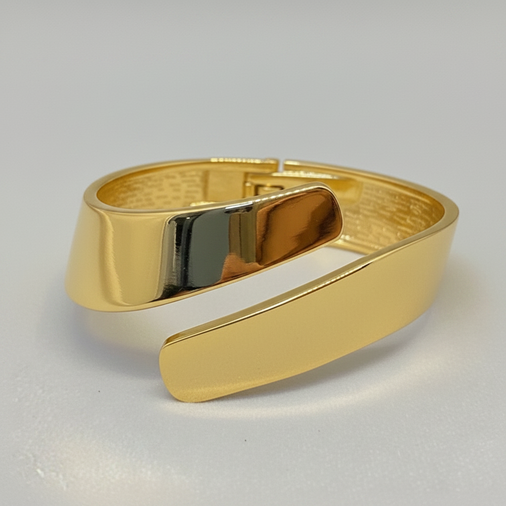 Classic Gold-Tone Open Cuff Bangle