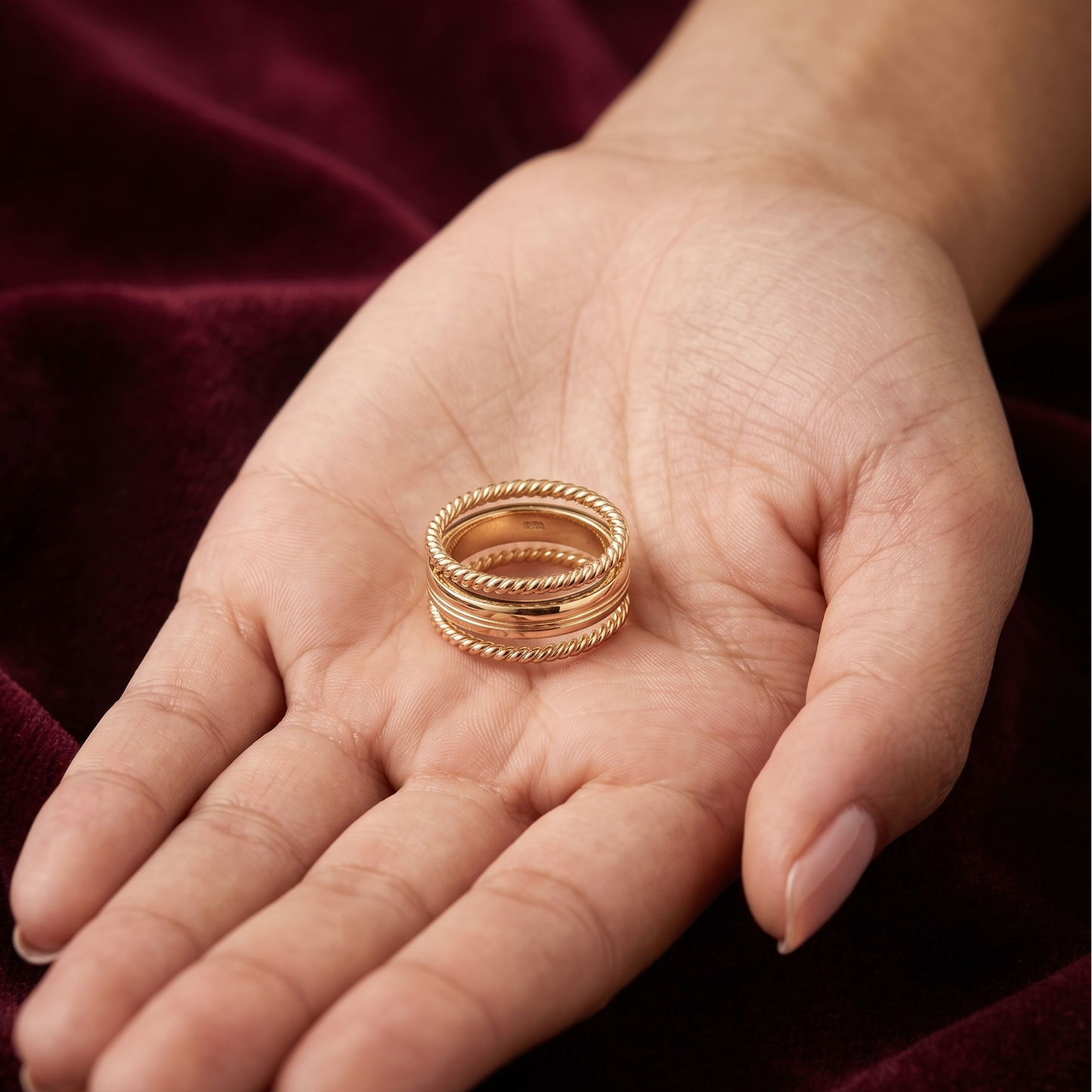Twisted Stack Ring